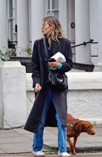 JESSICA CLARKE Out with Her Dog in Notting Hill 11/14/2024