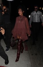 JHENE AIKO Leaves 2024 GQ Men of the Year Party at Bar Marmont in Los Angeles 11/14/2024