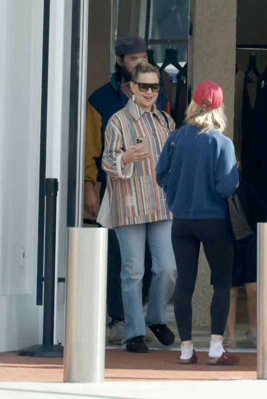 KATE HUDSON Out Shopping at YSL in Beverly Hills 11/04/2024