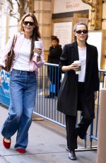 KATIE HOLMES and ZOEY DEUTCH Arrives at Ethel Barrymore Theatre in New York 11/06/2024