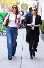 KATIE HOLMES and ZOEY DEUTCH Arrives at Ethel Barrymore Theatre in New York 11/06/2024