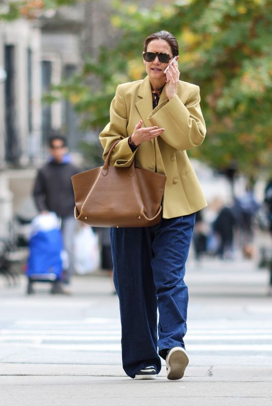 KATIE HOLMES Heading Out in New York 11/10/2024