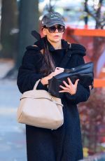 KATIE HOLMES Vraves the Cold During a Day Out in New York 11/30/2024