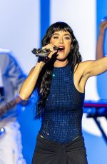 KATY PERRY Performs at Vice President Kamala Harris Rally at Carrie Blast Furnaces National Historic Landmark in Pittsburgh 11/04/2024