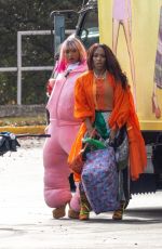 KEKE PALMER and NAOMI ACKIE on the Set of I Love Boosters in Atlanta 10/31/2024