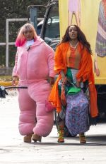 KEKE PALMER and NAOMI ACKIE on the Set of I Love Boosters in Atlanta 10/31/2024