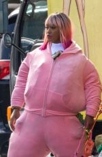 KEKE PALMER and NAOMI ACKIE on the Set of I Love Boosters in Atlanta 10/31/2024