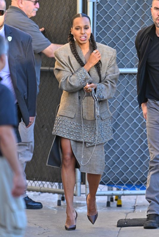 KERRY WASHINGTON Arrives at Jimmy Kimmel Live! in Hollywood 11/13/2024