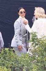 KIM KARDASHIAN and GLENN CLOSE on the Set of All