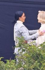 KIM KARDASHIAN and GLENN CLOSE on the Set of All