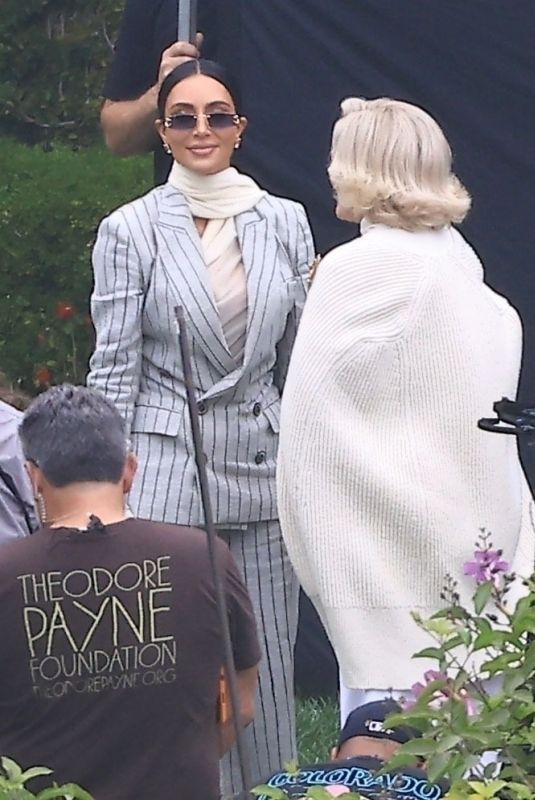 KIM KARDASHIAN and GLENN CLOSE on the Set of All’s Fair in Los Angeles 11/07/2024