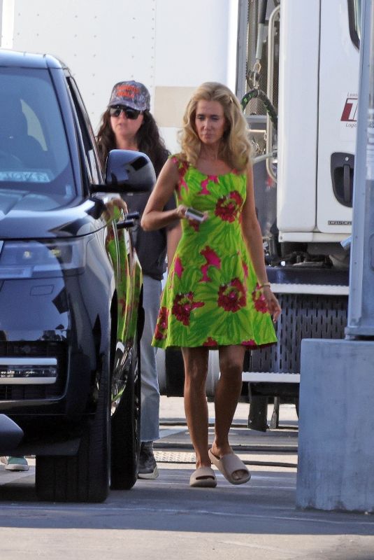 KRISTEN WIIG Leaves Basecamp Area for the Set of Palm Royale in Pasadena 11/04/2024