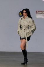 KYLIE JENNER in Reading Glasses and a Leather Mini-skirt 11/16/2024
