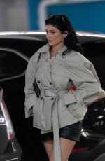 KYLIE JENNER in Reading Glasses and a Leather Mini-skirt 11/16/2024