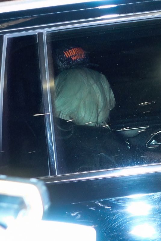LADY GAGA and Michael Polansky Leaves Thei Hotel Garage in a SUV in Philadelphia 11/04/2024