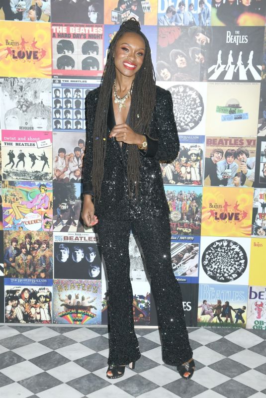 LATHAM THOMAS at Alice + Olivia Celebrates Their Beatles Collaboration in New York 11/12/2024
