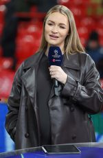 LAURA WOODS at Liverpool vs Real Madrid Match at Anfield 11/27/2024