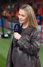 LAURA WOODS at Liverpool vs Real Madrid Match at Anfield 11/27/2024