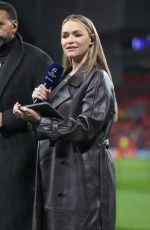 LAURA WOODS at Liverpool vs Real Madrid Match at Anfield 11/27/2024