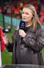 LAURA WOODS at Liverpool vs Real Madrid Match at Anfield 11/27/2024