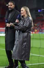 LAURA WOODS at Liverpool vs Real Madrid Match at Anfield 11/27/2024