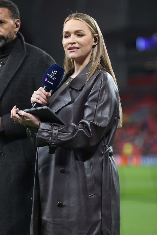 LAURA WOODS at Liverpool vs Real Madrid Match at Anfield 11/27/2024