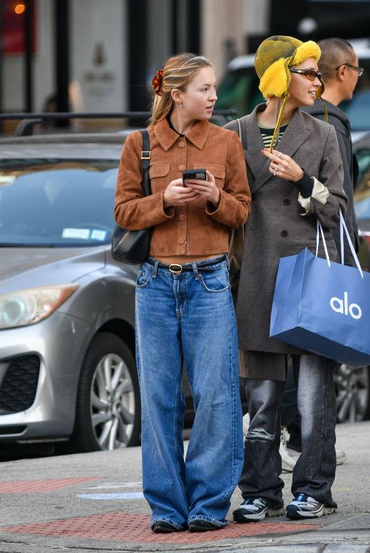 LILA GRACE MOSS and IRIS LAW Out Shopping in New York City 11/18/2024