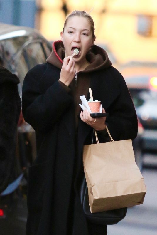 LILA GRACE MOSS Enjoys a Frozen Treat in New York 11/19/2024