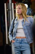 LILA GRACE MOSS Filming a New Fashion Ad for DKNY in New York City 11/20/2024