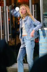 LILA GRACE MOSS Filming a New Fashion Ad for DKNY in New York City 11/20/2024