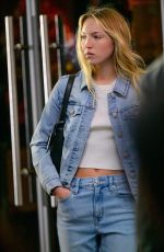 LILA GRACE MOSS Filming a New Fashion Ad for DKNY in New York City 11/20/2024