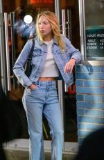 LILA GRACE MOSS Filming a New Fashion Ad for DKNY in New York City 11/20/2024