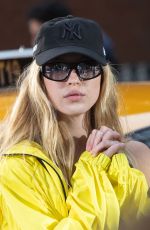 LILA GRACE MOSS Filming a New Fashion Ad for DKNY in New York City 11/20/2024