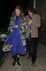 LILY COLE and Kwame Ferreira Night Out at Chiltern Firehouse 11/21/2024