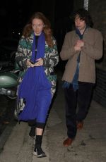 LILY COLE and Kwame Ferreira Night Out at Chiltern Firehouse 11/21/2024