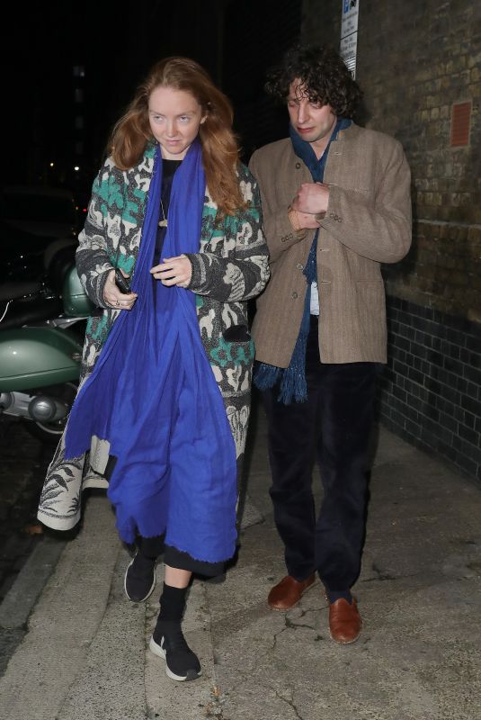 LILY COLE and Kwame Ferreira Night Out at Chiltern Firehouse 11/21/2024