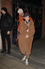 LILY COLLINS Leaves Duke of York Theatre in London 11/21/2024