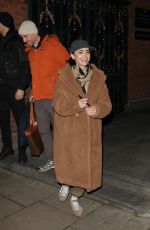 LILY COLLINS Leaves Duke of York Theatre in London 11/21/2024