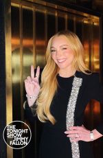 LINDSAY LOHAN at Tonight Show Starring Jimmy Fallon in New York 11/17/2024