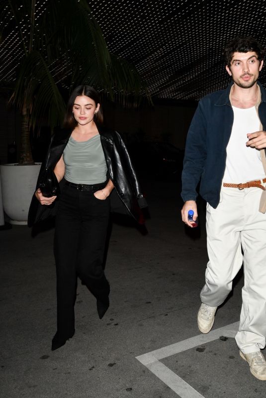 LUCY HALE and Carter Jenkins Arrives at Kelly Osbourne