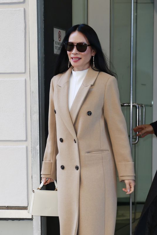 LUCY LIU Leaves Drew Barrymore Show Studios in New York 11/13/2024