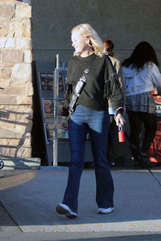 MALIN AKERMAN Heading to a Grocery Store with Her Dog in Los Angeles 11/07/2024