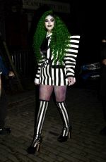 MAYA JAMA Arrives at Her 2024 Halloween Party in London 10/31/2024