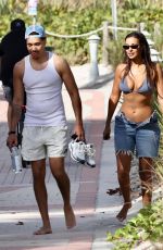 MAYA JAMA in Bikini Top at a Beach in Miami 11/18/2024