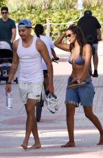 MAYA JAMA in Bikini Top at a Beach in Miami 11/18/2024