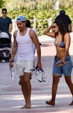 MAYA JAMA in Bikini Top at a Beach in Miami 11/18/2024