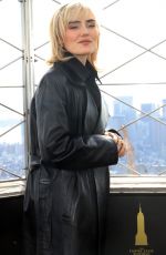MEG DONNELY Celebrates Her New Single By My Heart at Empire State Building in New York 11/04/2024
