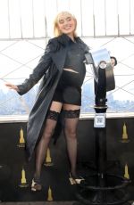 MEG DONNELY Celebrates Her New Single By My Heart at Empire State Building in New York 11/04/2024