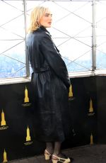 MEG DONNELY Celebrates Her New Single By My Heart at Empire State Building in New York 11/04/2024