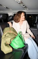 MINKA KELLY on the Set of Netflix Christmas Movie Champagne Problems in Paris 11/15/2024